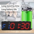 thumbnail image 2 of Temporizador de intervalos LED multifunción Alarma Multiescenas USB Reloj de cuenta regresiva/progresiva USB Marco negro azul, 2 of 8