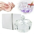thumbnail image 3 of HWHCGZ 4 Pcs Clear Nail Art Acrylic Liquid Powder Dappen Dish Bowl Glass Dish Nail Crystal Bowl Glass Nails Cup for Nail Art Manicure Care Tools,White, 3 of 9
