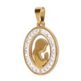 thumbnail image 2 of Colgante de la Virgen María Talla Exquisita Joyería de la Virgen María de Acero de Titanio para Hombres Mujeres Uso Diario Dorado, 2 of 5