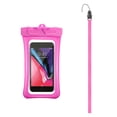 thumbnail image 1 of Transparent Mobile Pouch, Waterproof, Snow Resistant, Dirt Protection Cover for Mobile Gadgets, Protective Case 7 Inches (Pink), 1 of 5