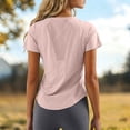 thumbnail image 2 of Womens Work T Shirts Tops Lightweight Breathable Yoga Slim Fit Athletic Short Sleeve Running Going Out Shirts, 2 of 7