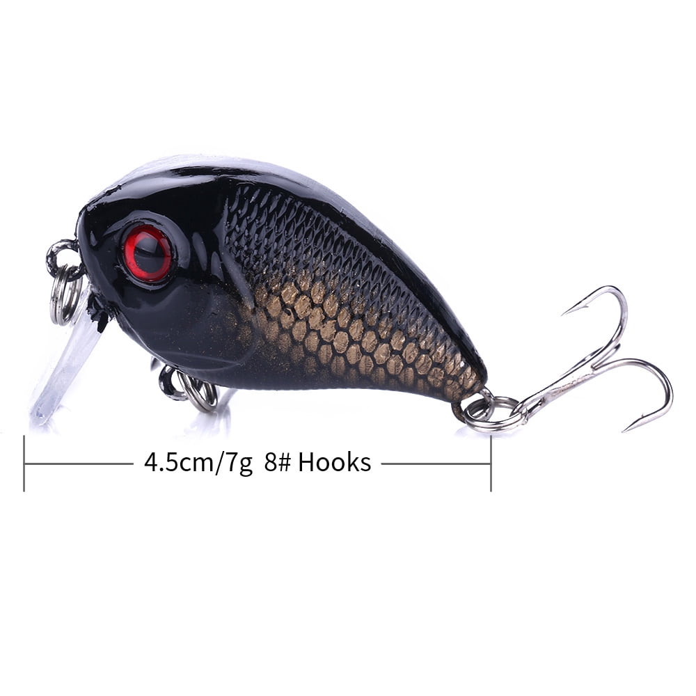 HENGJIA Crankbait Fishing Lures Deep Diving for Bass Trout, Slow Sinking for Freshwater Saltwater, Swimbaits Plopper Fishing Lure, Lifelike Fishing Lures Set