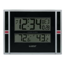 La Crosse Technology 11" Modern Atomic Digital Tabletop / Wall Clock with Temperature, 513-149-Int