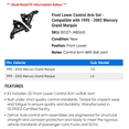 thumbnail image 2 of Front Lower Control Arm Set - Compatible with 1995 - 2002 Mercury Grand Marquis 1996 1997 1998 1999 2000 2001, 2 of 2