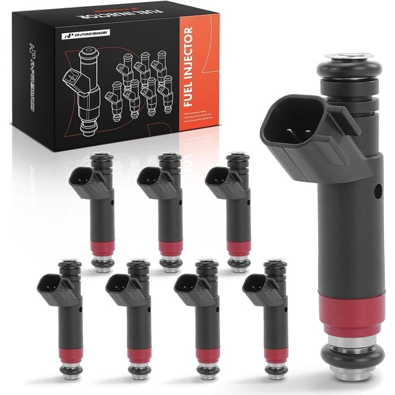 A-Premium Fuel Injectors Compatible with Ford Explorer 2006-2010, Explorer Sport Trac 2007-2009, Mustang & Mercury Mountaineer, V8 4.6L, Set of 8, Replace# 4L8Z9F593AA
