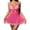 Hot Pink, variant on Ujnder Women's Nightgown Lace Bodysuit with Shapewear Alluring Sheer Black M