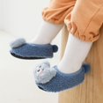 thumbnail image 7 of Baby Shoes Size 12 For 6 Months-12 Months Winter Children Boys And Floor Flat Bottom Non On Plush Warm And Comfortable Cute Cartoon Bear Toddler Sneakers Blue, 7 of 7