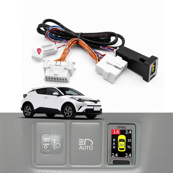 OBD LCD Screen Display TPMS Type Tire Pressure Monitor System For Toyota CHR 2013-2017