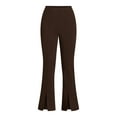 thumbnail image 3 of Time and Tru Women's Flare Ponte Pants, Sizes XS-XXXL, 3 of 5