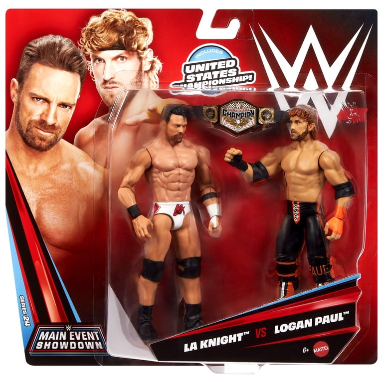 WWE Main Event Showdown LA Knight vs Logan Paul Action Figures Set