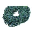 thumbnail image 1 of 50 Brins Rondelle Facetté 15 Po Brins 4 mm Perles Rondes Azurites Lisses en Pierre Précieuse, 1 of 2