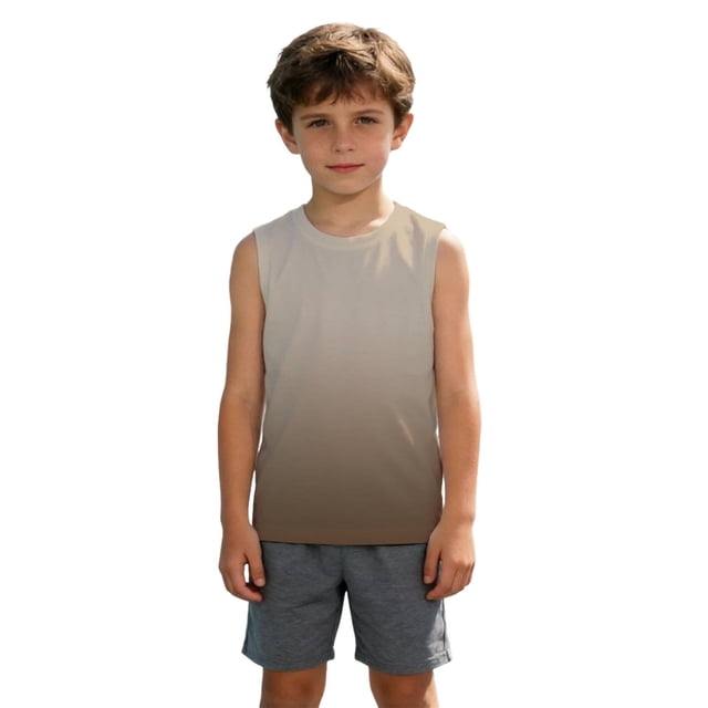 AWZXDE Casual Tops Solid Summer Loose Comfortable Tank Top Vest for Kids