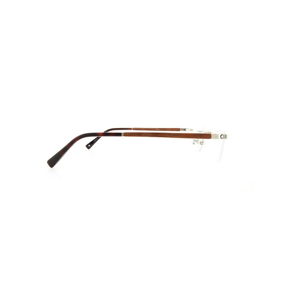 ARMAZON OFTALMICO MONT BLANC MB0390 016 56MM CAFE PLATA Bodega Aurrera en linea
