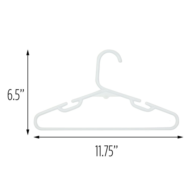 Zenstyle Durable Plastic Clothing Hanger, 100 Pack, White