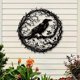 thumbnail image 2 of Arte gótico de metal con cuervo para pared, placa de metal con cuervo para pared, diseño único, decoración del hogar, decoración de otoño, decoración de pared gótica, decoración de cuervo, adorno de, 2 of 8