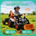 thumbnail image 2 of Track Seven 24V Ride on Excavator, 4-in-1 Construction Excavator, Dump Truck & Bulldozer, Ride on Tractor Electric Car with Remote Control, Swivel Seat, Music, Ride on Toy Car for Kids Age 3+,Orange, 2 of 7