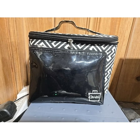 Caboodles Monaco Collection Black & White Cosmetic Bag Set, 2 Piece
