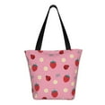 thumbnail image 3 of Kll Tote Bag For Women Strawberry And Ladybugs Print Shopping Grocery Reusable Bags For Office School Shopping Travel, 3 of 8