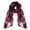 Black Red, variant on Summer Fashion Lightweight Floral Embroidered Burnout Scarf