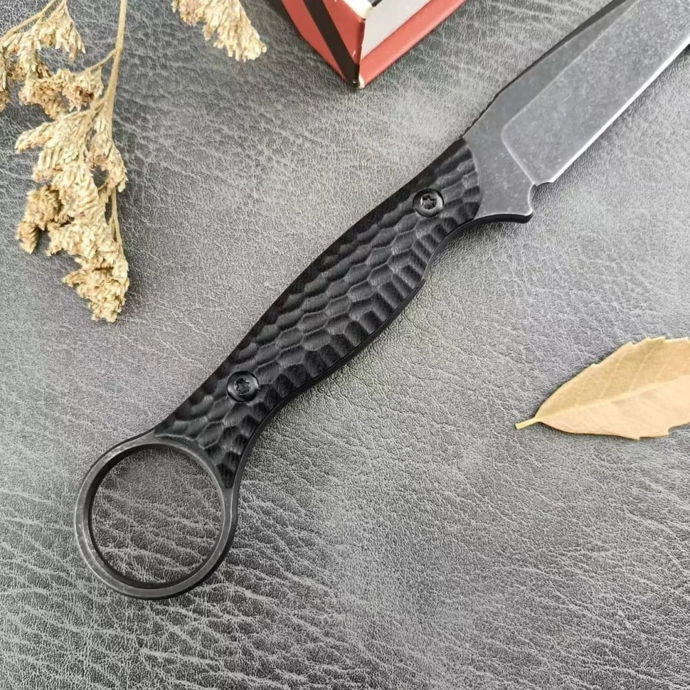 Tactical Fixed Blaede Knife Straight Knife G10 Handle D2 Blade Tactical Multi-functional Outdoor Knife