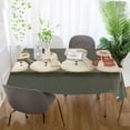 thumbnail image 3 of Yayeee Tablecloths 60" x 60" Rectangle Wrinkle Resistant Party Table Cover, Gray Snowmen, 3 of 8