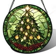 thumbnail image 1 of Colgante navideño de vitral para ventana DASTOLL de 16 cm, 1 of 7