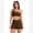 Brown, variant on Workout Sets for Women 2 Piece Seamless High Waist Biker Shorts One Shoulder Sports Bra Gym Outfits with Pockets L Pink