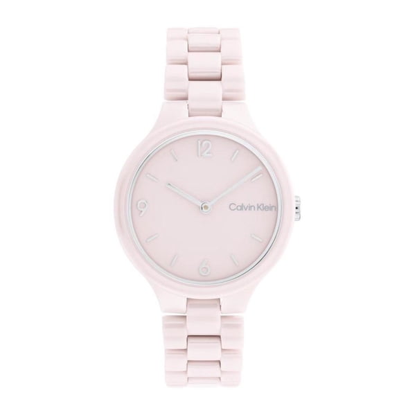 Calvin Klein Linked Women's Pink Dial Quartz Watch 25200077