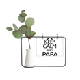 thumbnail image 1 of Mantener la calma y papa Wil arreglar quote Marco De Metal Florero De Cerámica Decoración, 1 of 4