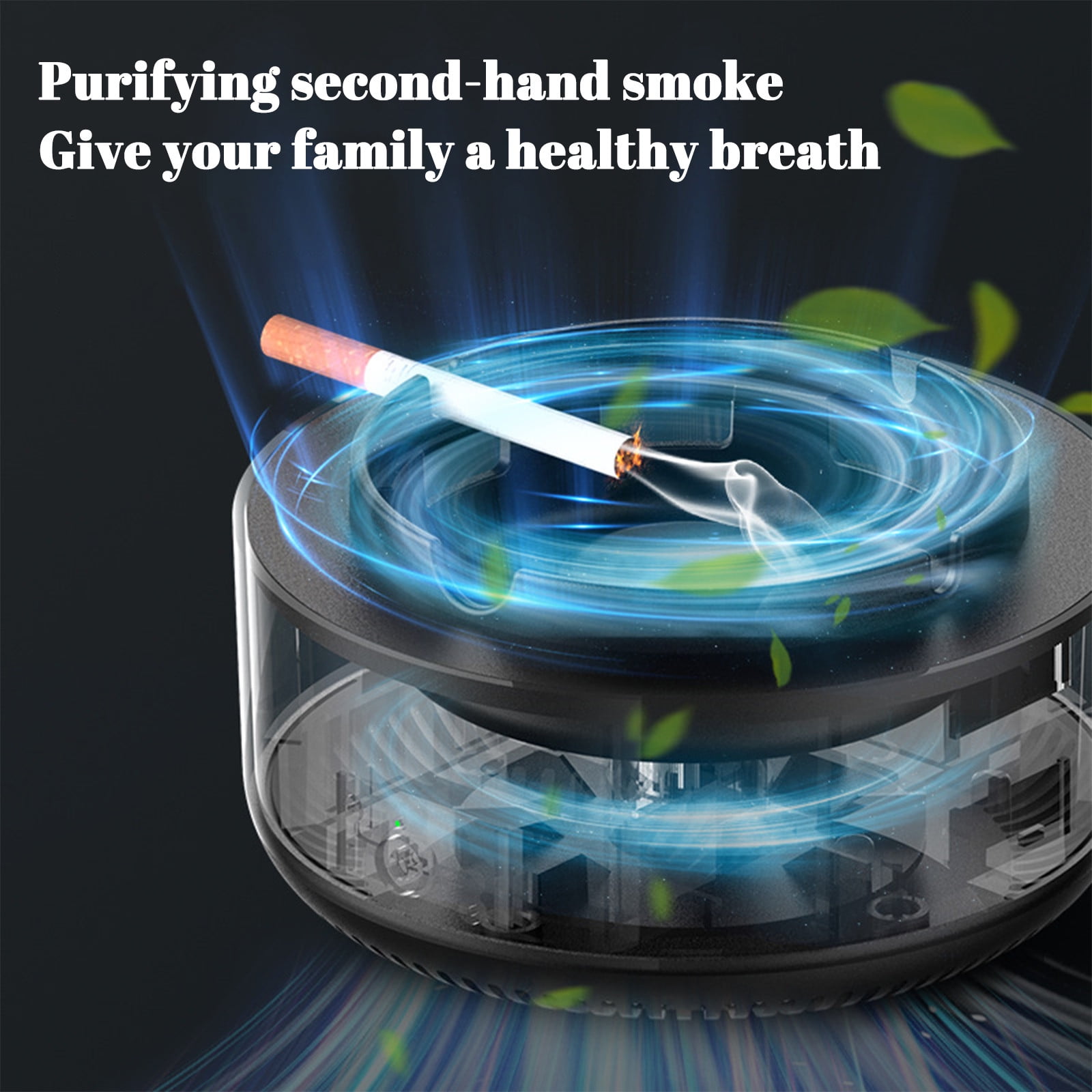 Back to School Savings! Feltree Ashtray, Purifier Ashtrays for Cigarettes Indoor, 2 in 1 Purifier Multifunctional Fresher for Home and Office, 5.2x2.95in
