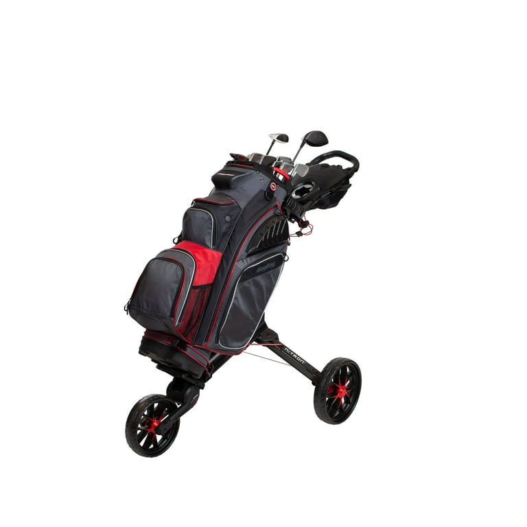 Bag Boy Nitron Auto-Open Golf Push Cart with Ball Holder and Pull