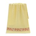 thumbnail image 1 of Toallas de baño de algodón, toallas faciales y toallitas, juego de 1 toalla suave y absorbente, 33 x 73 cm, color amarillo, 1 of 5