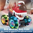thumbnail image 2 of Tkerinse Motion Activated Light Up Toy Cars for Toddlers, Pull Back Dinosaur Shark Crocodile Trucks with LED Wheels, Boys Girls Fun Play Vehicle, 2 of 7