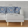 thumbnail image 3 of Pastel Floral Squares Indoor/Outdoor Fabric Pillow -Sky Blue Evening Blue  20x20, 3 of 5