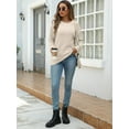 thumbnail image 7 of Luniro Sweaters for Women Long Sleeve Pullover Sweater Light Tunic Fall Winter Tops Clearance, 7 of 7