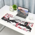 thumbnail image 2 of Japanese Cherry Blossom Gaming Mouse Pad 31.5 X 11.8 Inch XL Pink Watercolor Design Mousepad Extended Large Laptop Keyboard Mouse Mat Non-Slip Rubber Base with Stitched Edges for Home Office, 2 of 6