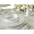 thumbnail image 6 of " OCCASIONS" 40 Plates Pack, Heavyweight Disposable Wedding Party Plastic Plates (10.5'' Dinner Plate, White & Silver Rim), 6 of 7