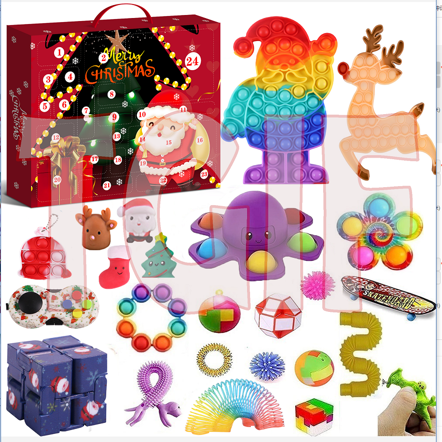 Biekopu Fidget Advent Calendars 2021, Pop Advent Calendars Its Gift for Girls Boys Kids