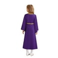 thumbnail image 2 of Ocealan Girls Medieval Renaissance Dress Long Sleeve Lace-Up Vintage Princess Dress Maxi Party Gown Dark Purple 16, 2 of 7