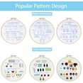 thumbnail image 5 of 3 Sets Embroidery Kit Beginners Embroidery Stitch Practice Kit 3 Sets Hand Embroidery Starter Kit with 1 Hoop Learn 25 Different Stitches for Craft Lover Adult Stitch with Embroidery Skill Techniques, 5 of 7