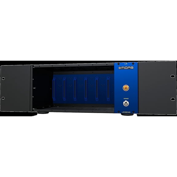 Midas 500 Series LEGEND L6 Portable Chassis with Advanced Audio Routing and Rackmount Kit for 6 Modules