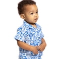 thumbnail image 4 of Wonder Nation Baby Boys Short Sleeve Printed Collared Button Top and Matching Shorts Set, Sizes 0/2M-24M, 4 of 8