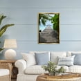 thumbnail image 2 of Stupell Industries Palm Tree Shaded Dock Gold Framed Floater Canvas Wall Art, design by LSR Design Studio, 31 x 21, 2 of 9