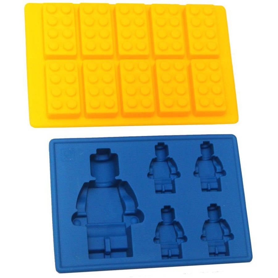 Lego-like Brick Minifigure Silicone Chocolate Ice Cake Mold Mould Party Novelty 
