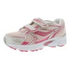 Saucony G Cohsn 6 Hl Extra Wide Girls Shoes Size 4.5, Color: Silver/Pink