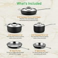 thumbnail image 3 of NutriChef 8‑Piece Stainless Steel Cookware Set, Silver, 3 of 8