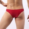 thumbnail image 6 of Mens Underwear Men's Bikini Briefs Half Hip Low Waist Color Striped Panties, 6 of 9
