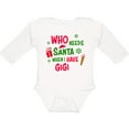 thumbnail image 3 of Inktastic Who Needs Santa when I Have Gigi Boys or Girls Long Sleeve Baby Bodysuit, 3 of 5