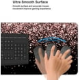 thumbnail image 5 of Rose Gold Glitter Black Gaming Mouse Pad Large XL Long Extended Pads Big Mousepad Keyboard Mouse Mat Desk Pad Home Office Decor Accessories for Computer Pc Laptop, 5 of 6