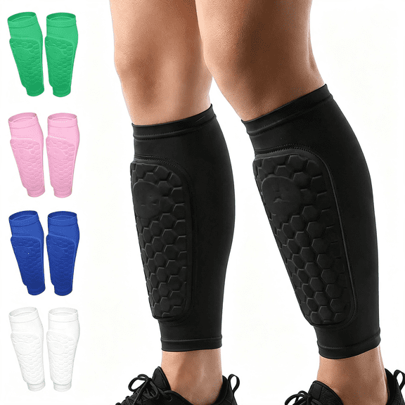 BESTSKY Soccer Shin Guards Shin Pads, Calf Compression Sleeve with Honeycomb Pads, Lightweight Shin Defender Shin Guards Kids for Adult Men Women, Boys, Girls, Youth